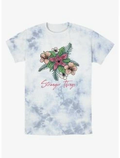 Budget 🎉 Stranger Things Floral Things Mineral Wash T-Shirt 😉