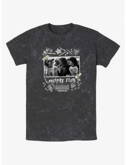 Outlet 🛒 Stranger Things Hellfire Club Scrapbook Mineral Wash T-Shirt 🌟