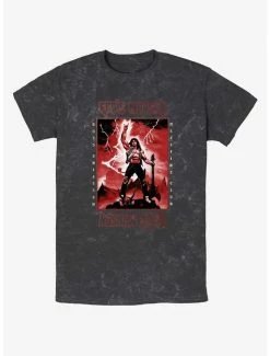 Outlet 🧨 Stranger Things Power of Eddie Mineral Wash T-Shirt 😀