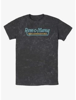 New ✔️ Stranger Things Rink-O-Mania Logo Mineral Wash T-Shirt ❤️