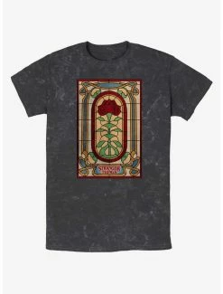 Top 10 🎉 Stranger Things Stained Glass Mineral Wash T-Shirt ⭐