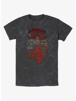 Cheap 🎁 Stranger Things Vecna House Mineral Wash T-Shirt 👍