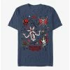 New 💯 Stranger Things Hellfire Club Doodles T-Shirt ❤️