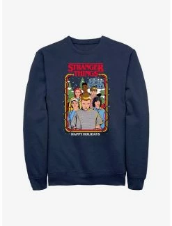 Cheapest ✨ Stranger Things Happy Holidays Stranger Squad Sweatshirt 🎁