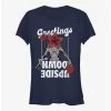 Hot Sale 🔔 Stranger Things Demogorgon Season's Greetings 👧 Girls T-Shirt 🔔