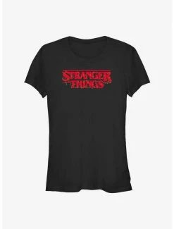 Coupon ✔️ Stranger Things 🎅 Christmas Lights Logo 👧 Girls T-Shirt 👏