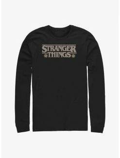 Cheapest 👏 Stranger Things Knitted Logo Long-Sleeve T-Shirt 🔥
