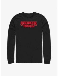 Cheapest ⭐ Stranger Things 🔔 Christmas Lights Logo Long-Sleeve T-Shirt 🔔