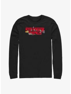 Best deal ⌛ Stranger Things 🎁 Christmas Scene Logo Long-Sleeve T-Shirt 🧨