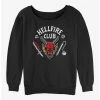 Discount ✔️ Stranger Things Hellfire Club 👧 Girls Slouchy Sweatshirt 🛒
