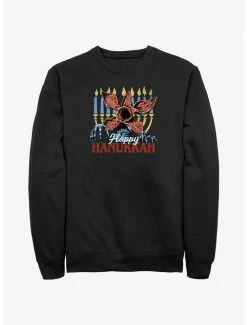 Wholesale 😉 Stranger Things Demogorgon Happy Hanukkah Sweatshirt 🥰
