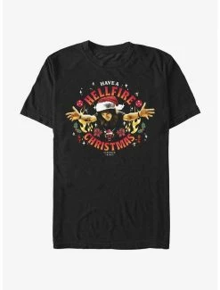 New 👍 Stranger Things Hellfire 🎅 Christmas Santa Eddie T-Shirt 👍