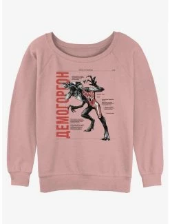 Cheap 😉 Stranger Things Anatomy of Demogorgon 👧 Girls Slouchy Sweatshirt ⭐