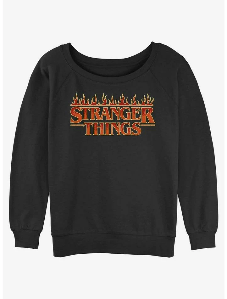 Flash Sale โค๏ธ Stranger Things Fire Logo ๐ง Girls Slouchy Sweatshirt ๐ฅ 1 Flash Sale โค๏ธ Stranger Things Fire Logo ๐ง Girls Slouchy Sweatshirt ๐ฅ