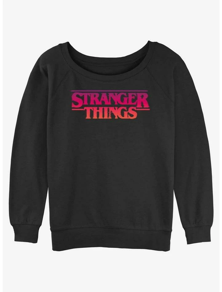 Outlet ⌛ Stranger Things Grunge Logo 👧 Girls Slouchy Sweatshirt ✔️ 1 Outlet ⌛ Stranger Things Grunge Logo 👧 Girls Slouchy Sweatshirt ✔️
