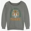 Cheap 👍 Stranger Things Hawkins High School Tigers Arch 👧 Girls Slouchy Sweatshirt 😍
