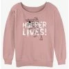 Cheap 👏 Stranger Things Hopper Lives 👧 Girls Slouchy Sweatshirt 👏