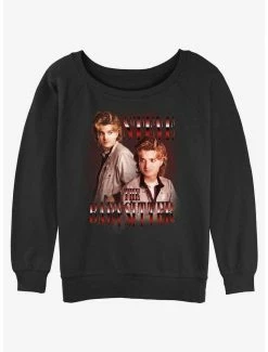 Best Pirce 😀 Stranger Things Steve The Babysitter 👧 Girls Slouchy Sweatshirt 👏