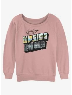 Coupon ⭐ Stranger Things Upside Down Postcard 👧 Girls Slouchy Sweatshirt 🥰