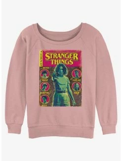 Hot Sale 👍 Stranger Things Comic Cover 👧 Girls Slouchy Sweatshirt 🤩