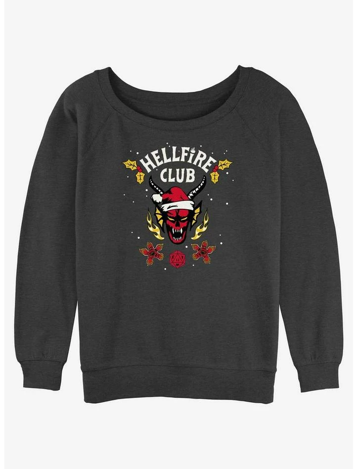 Buy ๐ Stranger Things A Hellfire Holiday ๐ง Girls Slouchy Sweatshirt ๐ 1 Buy ๐ Stranger Things A Hellfire Holiday ๐ง Girls Slouchy Sweatshirt ๐