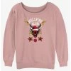 Cheap 💯 Stranger Things A Hellfire Holiday 👧 Girls Slouchy Sweatshirt 🎉