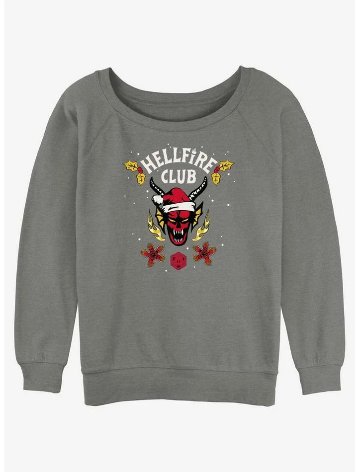 Budget β Stranger Things A Hellfire Holiday π§ Girls Slouchy Sweatshirt π 1 Budget β Stranger Things A Hellfire Holiday π§ Girls Slouchy Sweatshirt π