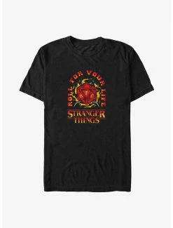 New ❤️ Stranger Things Fire and Dice Big & Tall T-Shirt ⌛
