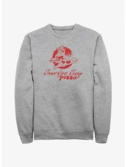 New 🎁 Stranger Things Surfer Boy Pizza Logo Sweatshirt 🥰