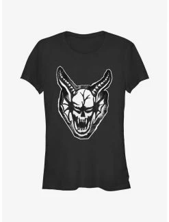 Cheap ❤️ Stranger Things Cutout Demon Head 👧 Girls T-Shirt 😍