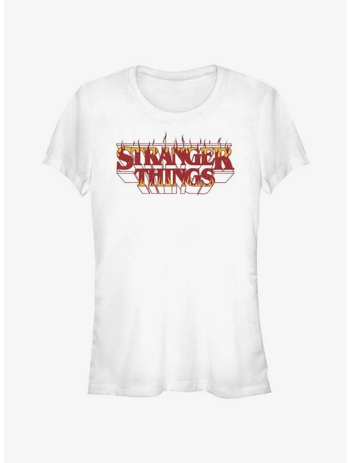 Discount 😀 Stranger Things Fire Logo 👧 Girls T-Shirt 👍 1 Discount 😀 Stranger Things Fire Logo 👧 Girls T-Shirt 👍