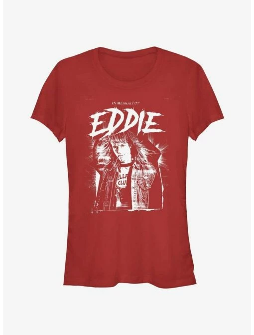Brand new ⌛ Stranger Things In Memory of Eddie 👧 Girls T-Shirt ✨ -Stranger Things Sales Shop 20309576 hi