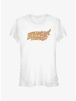 Best Pirce 🎁 Stranger Things Vanishing Fire Logo 👧 Girls T-Shirt 🎁