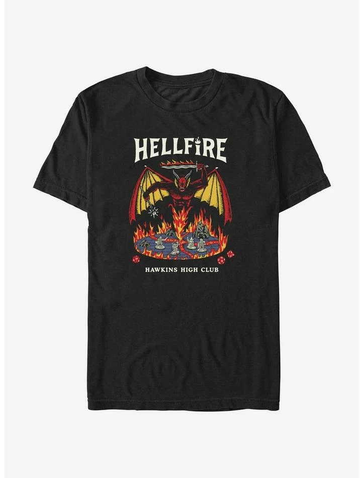 Flash Sale โจ Stranger Things Hellfire Hawkins High Club T-Shirt ๐ 1 Flash Sale โจ Stranger Things Hellfire Hawkins High Club T-Shirt ๐