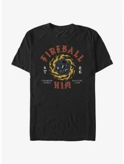 Hot Sale ❤️ Stranger Things Hellfire Club Fireball Dice Badge T-Shirt 😉