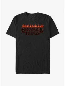 Buy 🔔 Stranger Things Logo On Fire T-Shirt 👏