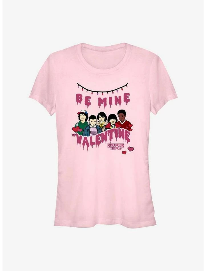 Discount ๐งจ Stranger Things Be Mine Valentine ๐ง Girls T-Shirt ๐ 1 Discount ๐งจ Stranger Things Be Mine Valentine ๐ง Girls T-Shirt ๐